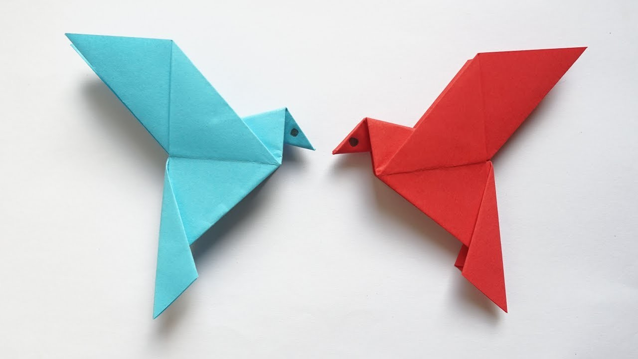 How To Make A Bird With Origami Easy Origami Bird How To Make Simple Origami Bird Paper Art And Craft