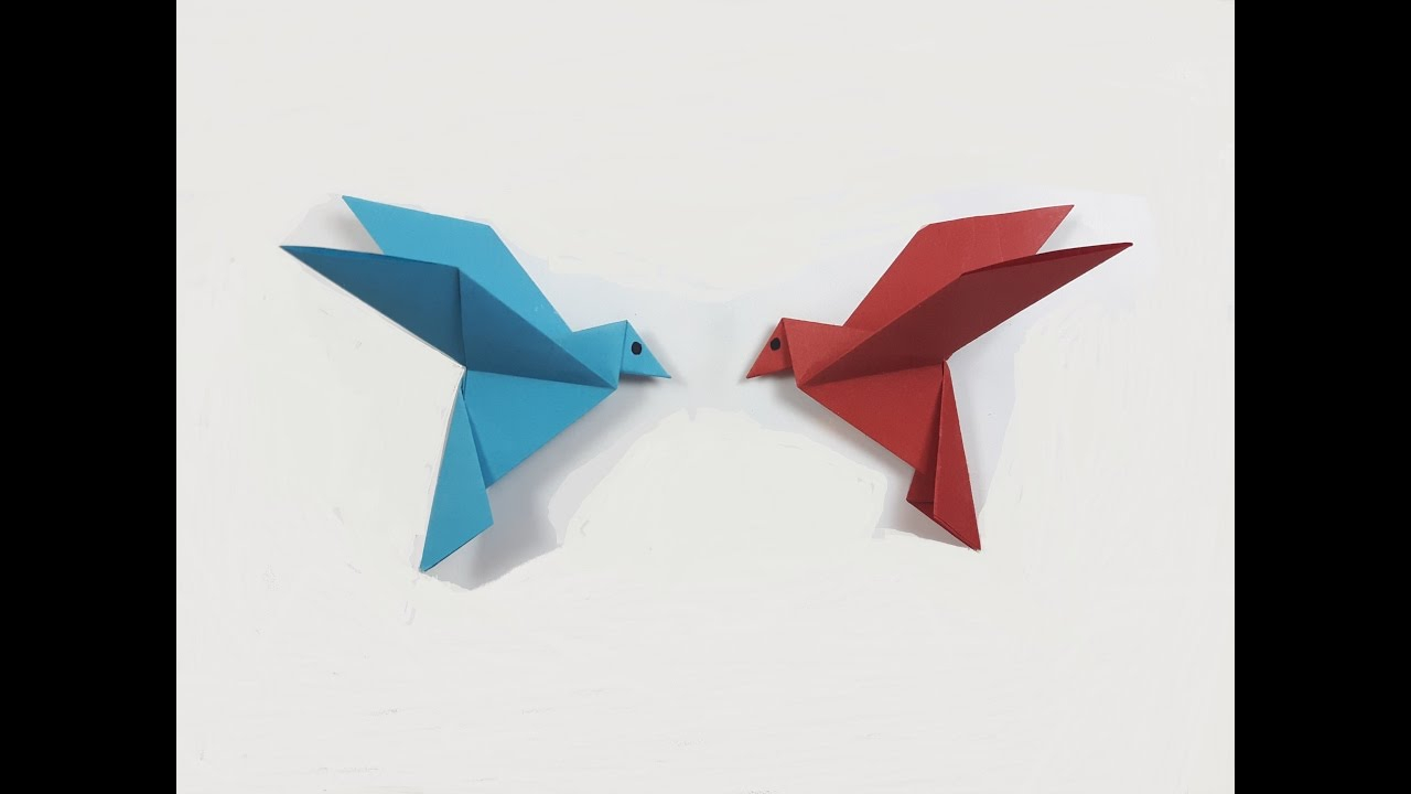 How To Make A Bird With Origami How To Make A Paper Bird Easy Origami
