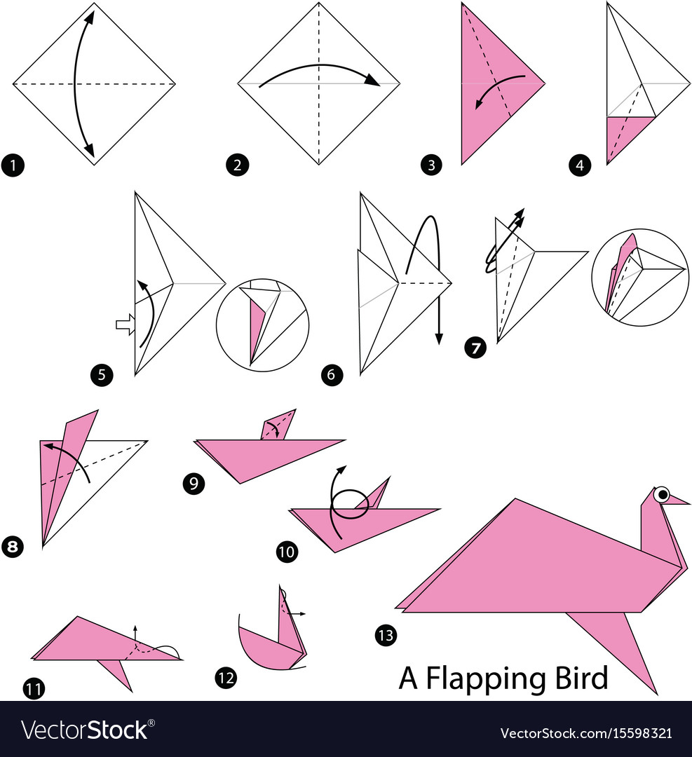 How To Make A Bird With Origami Make Origami A Flapping Bird