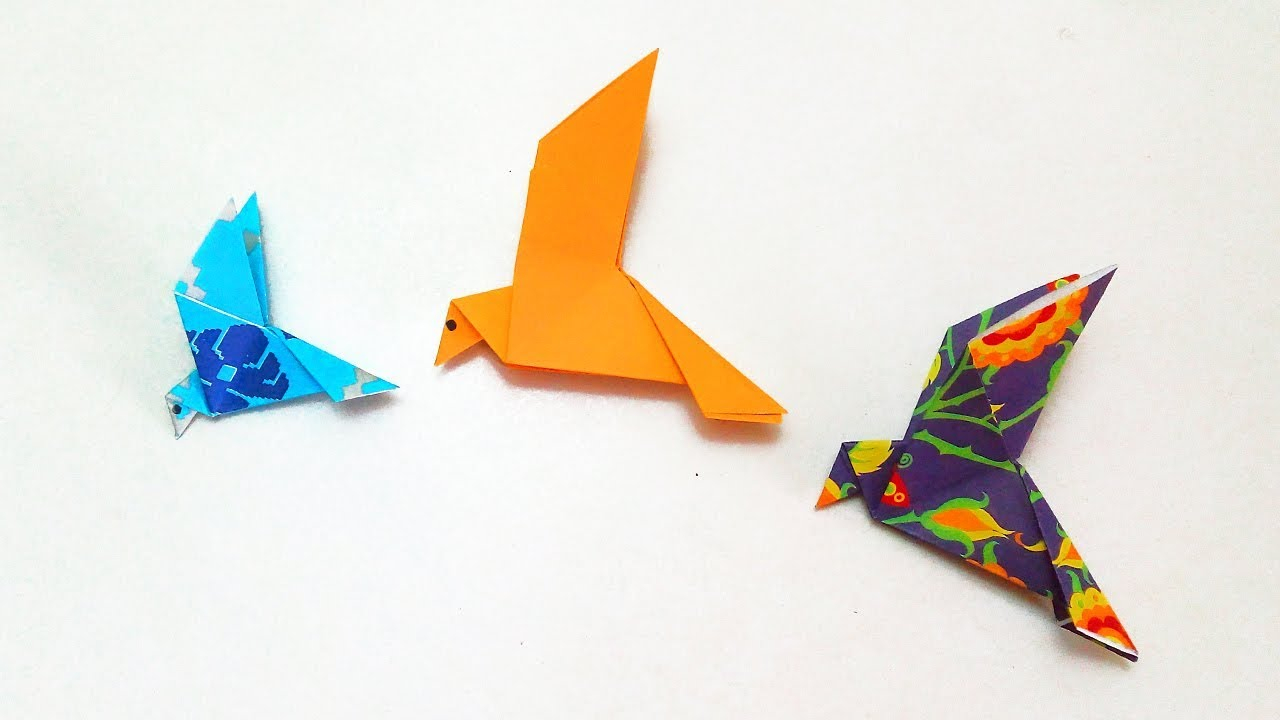 How To Make A Bird With Origami Origami Flapping Bird Paper Birds Wall Hanging How To Make A Paper Bird That Can Fly