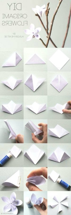 How To Make A Flower Origami Easy Best Origami Tutorials Flower Origami Simple Diy Origami