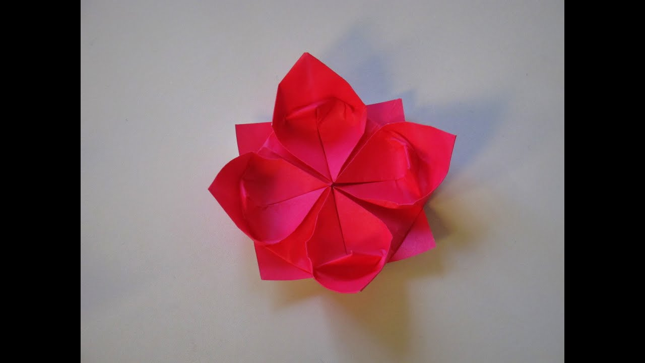 How To Make A Flower Origami Easy Origami How To Make A Lotus Flower