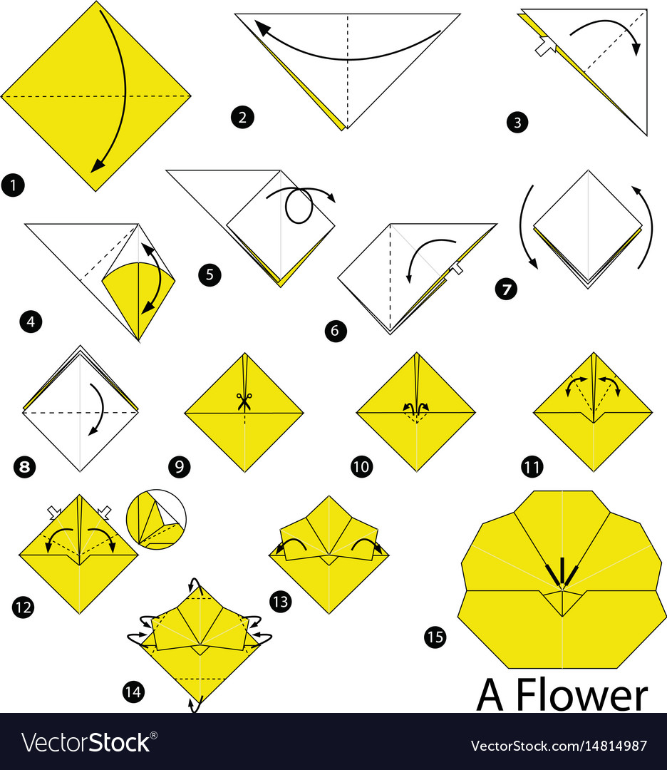 How To Make A Flower Origami Step By Step Step Instructions How To Make Origami A Flower