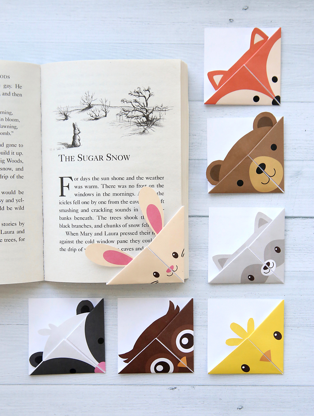 How To Make A Fox Origami Diy Woodland Animals Origami Bookmarks Print Fold Its Always