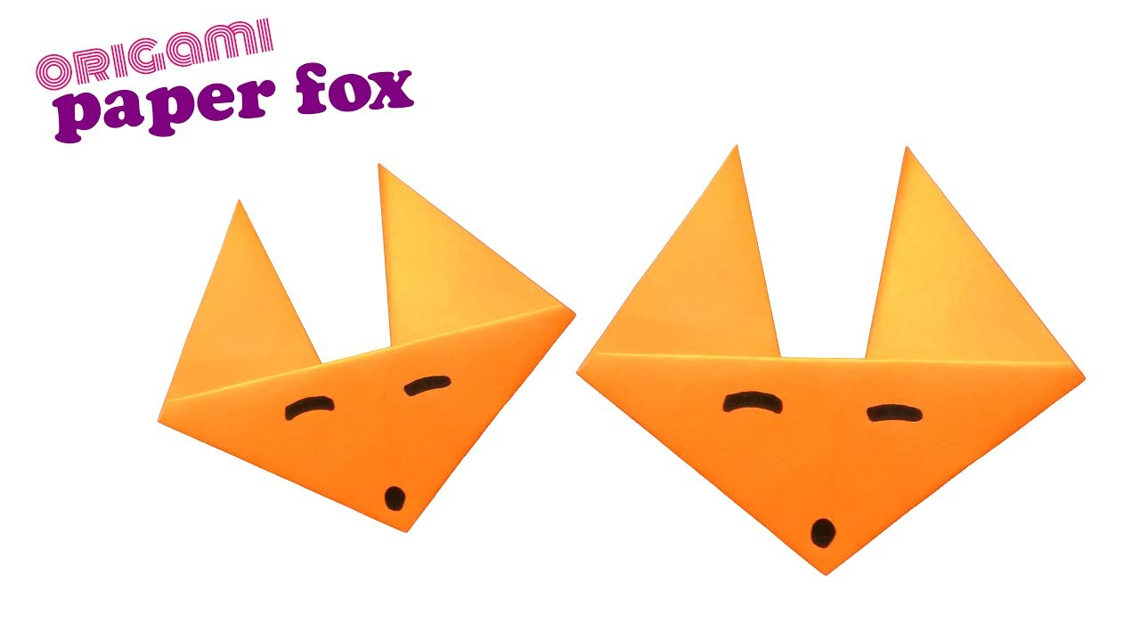 How To Make A Fox Origami How To Make An Origami Fox Face Easy Step Step Tutorial For Kids And Beginners