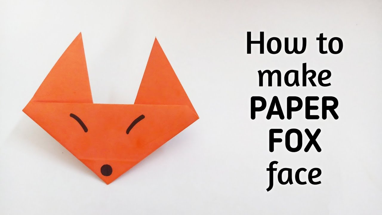 How To Make A Fox Origami How To Make An Origami Paper Fox Origami Paper Folding Craft Videos And Tutorials