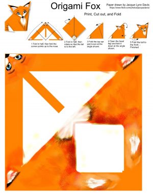 How To Make A Fox Origami Origami Fox Template With Instruction Free Printable Papercraft