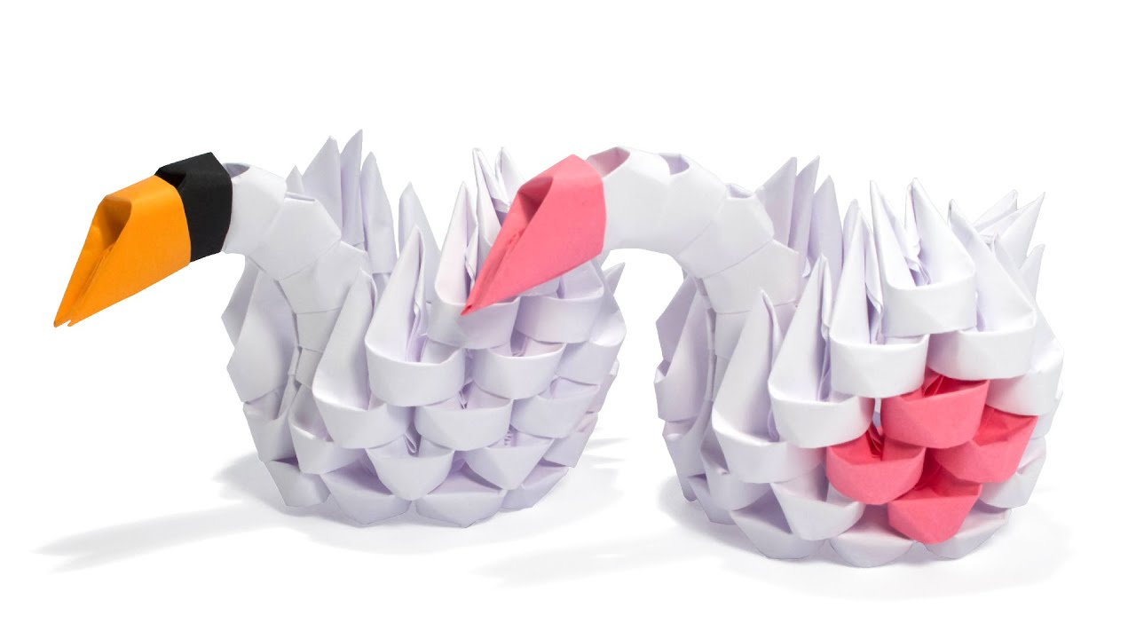 How To Make A Origami 3D Swan 3d Origami Simple Swan Tutorial