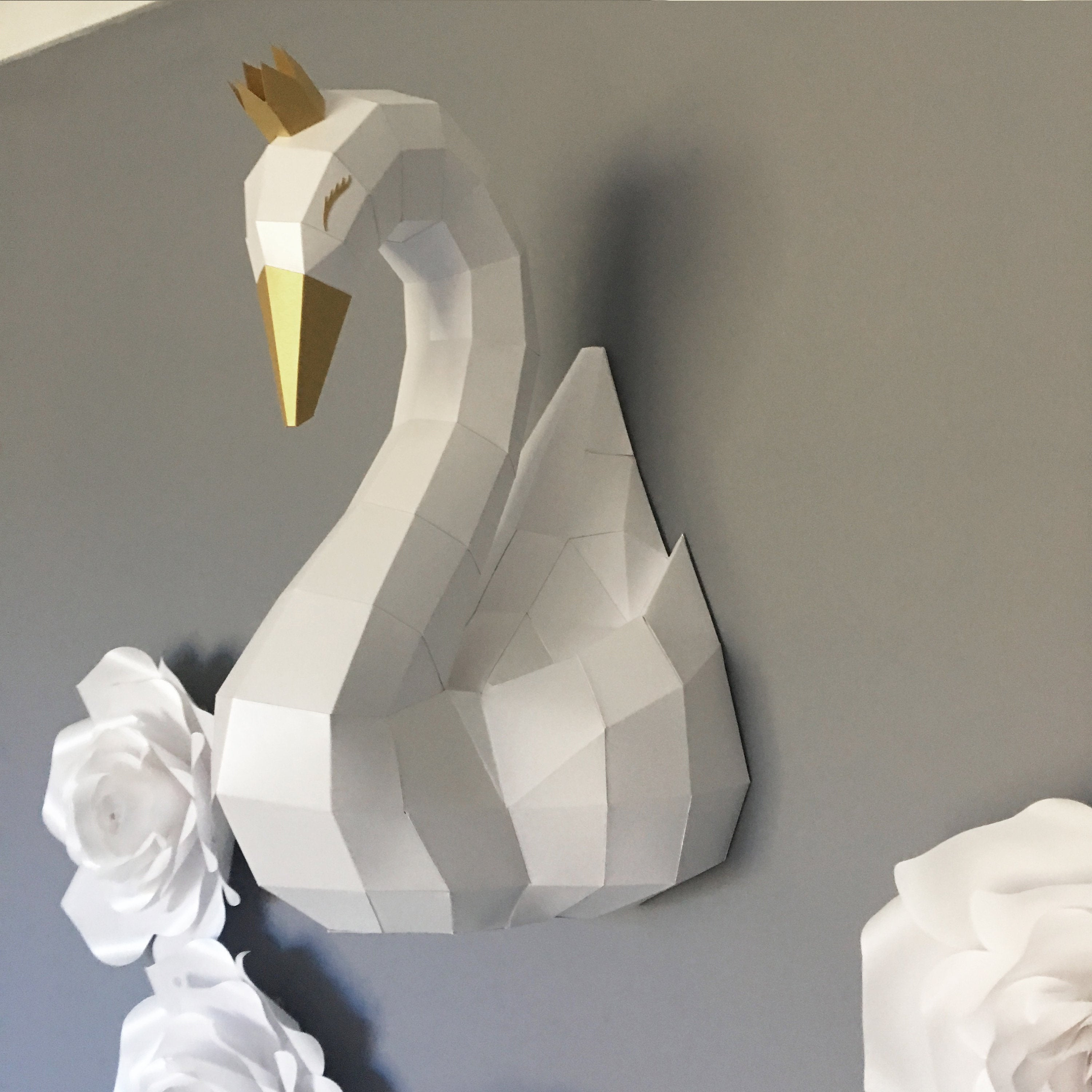How To Make A Origami 3D Swan Diy Kit Swan 3d Paper Sculpture Kit