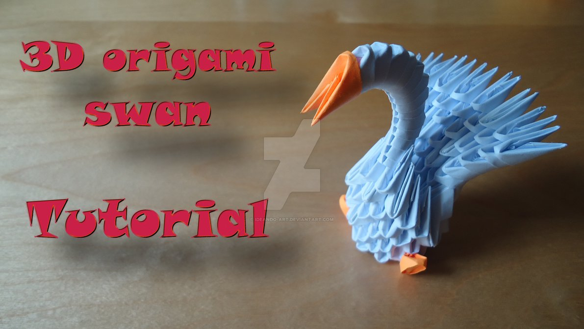How To Make A Origami 3D Swan How To Make A 3d Origami Swan Model 1 Ideando Art On Deviantart