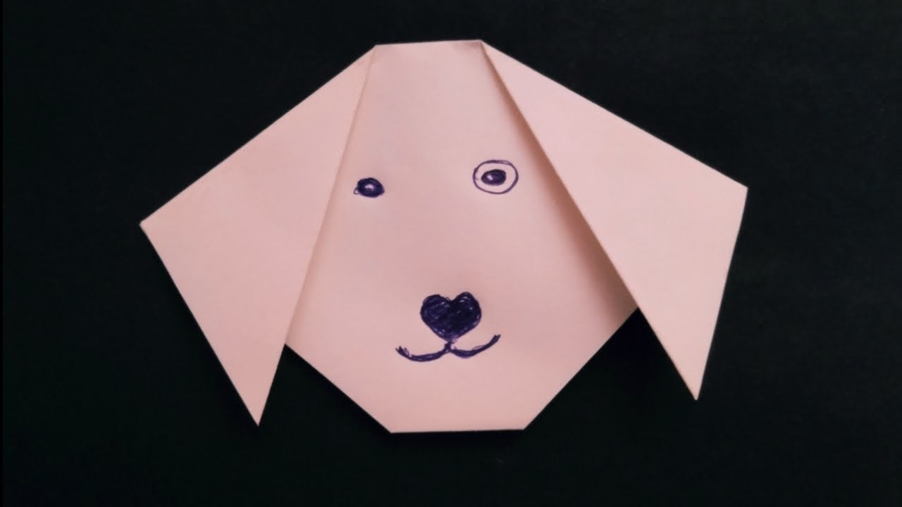 How To Make A Origami Dog Face Dog How To Make An Origami Beagle How To Make An Origami Beagle