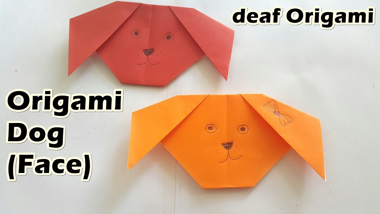 How To Make A Origami Dog Face How To Make Origami Dog Face Out Of Paper In 2 Minutes Diy