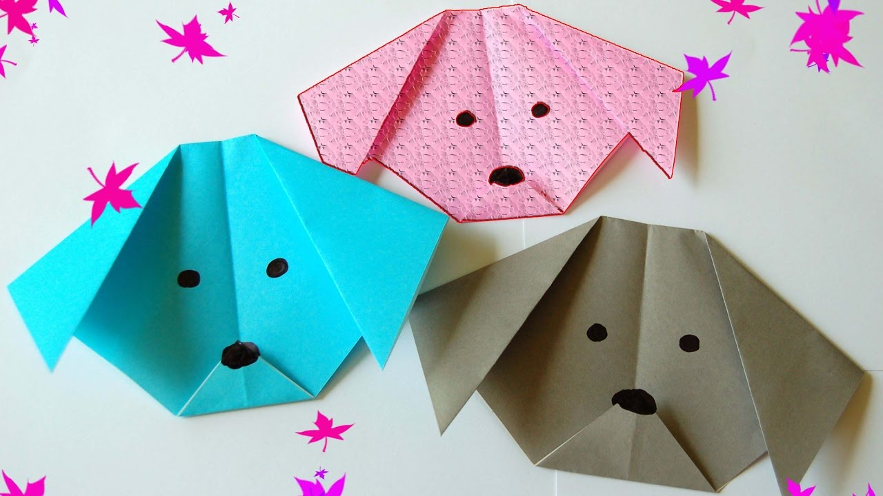 How To Make A Origami Dog Face How To Make Paper Dog Origamieasydog Face Paper Dog Step Step