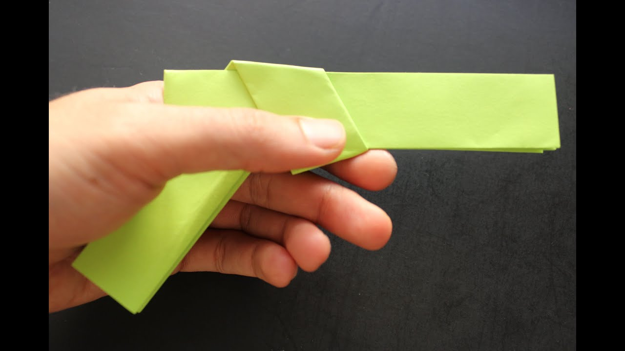 How To Make A Origami Gun How To Make A Paper Gun Origami Instruction Colt