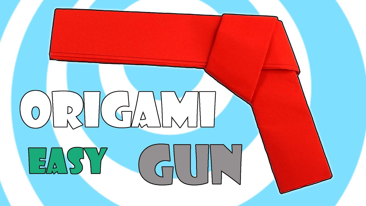 How To Make A Origami Gun How To Make Easy Paper Origami Gun Pistol Tutorial