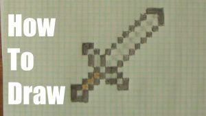 How To Make A Origami Minecraft Sword How To Draw A Minecraft Sword