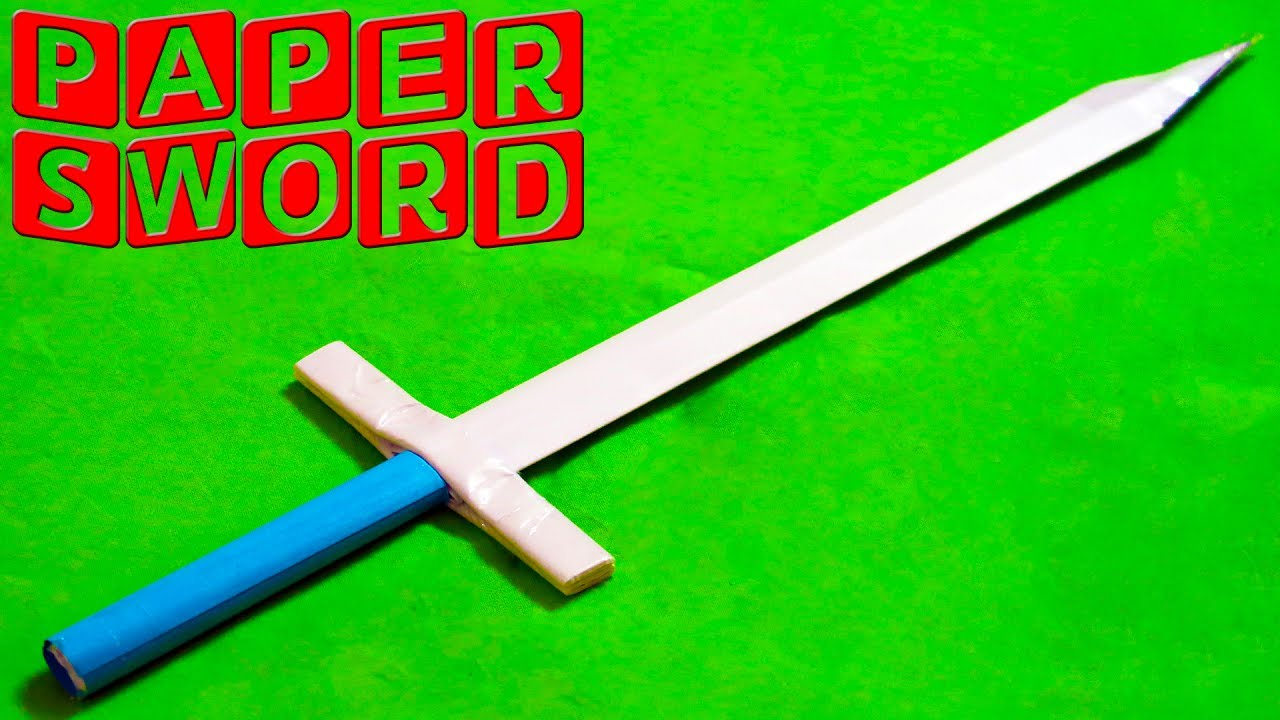 How To Make A Origami Minecraft Sword How To Make A Paper Sword Easy Paper Sword