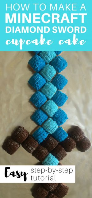 How To Make A Origami Minecraft Sword Minecraft Diamond Sword Cake Tutorial Mumturnedmom