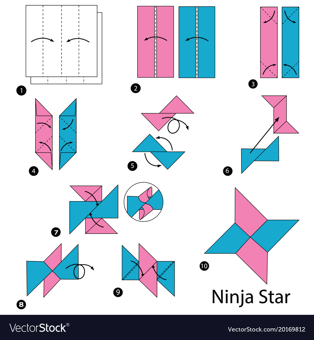 How To Make A Origami Ninja Star Step Instructions How To Make Origami A Ninja Star