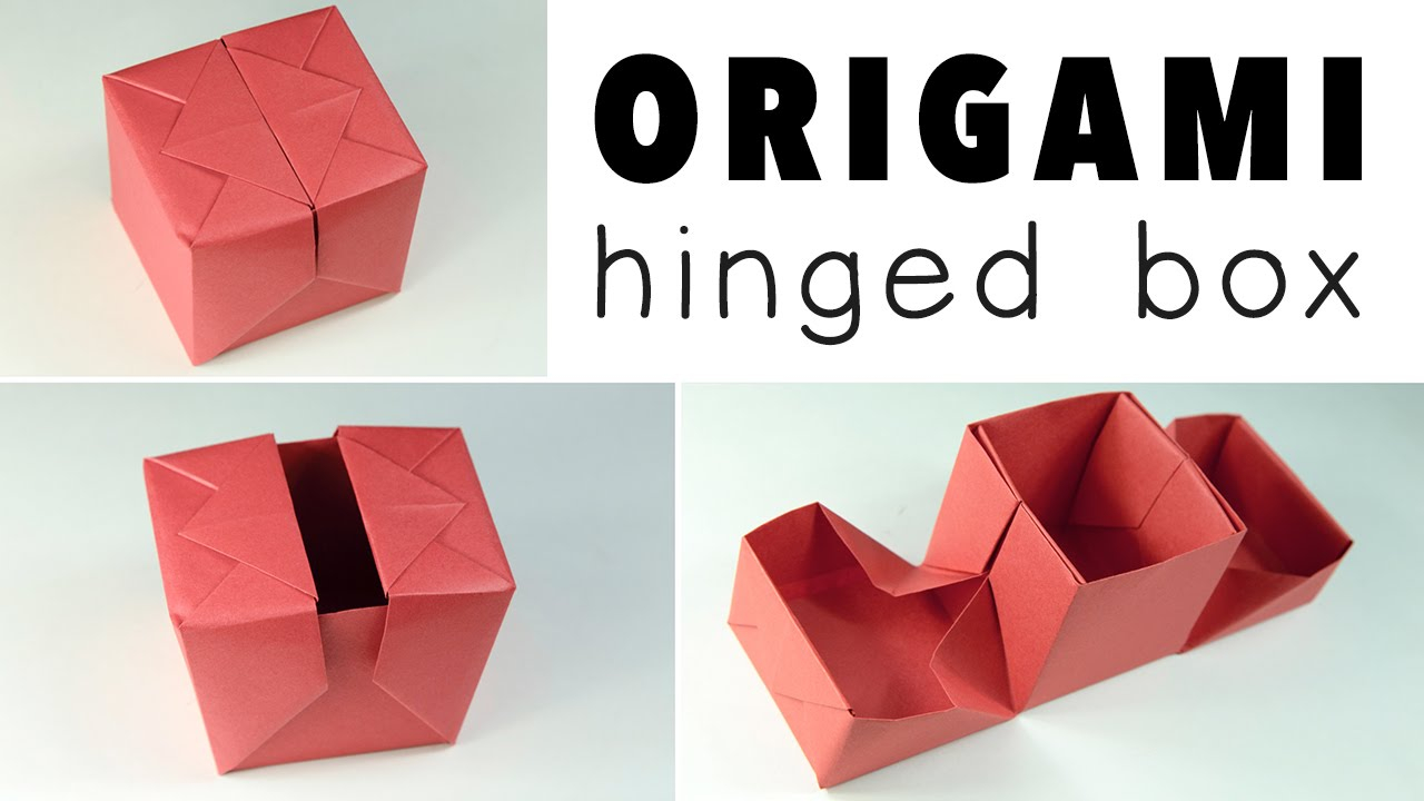 How To Make A Origami Paper Box Origami Hinged Gift Box Tutorial Diy