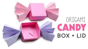 How To Make A Origami Paper Box Sweet Origami Candy Box Video Tutorial Paper Kawaii