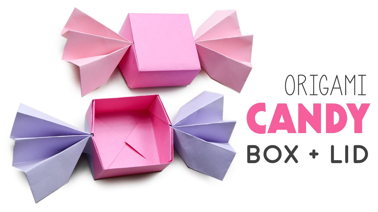 How To Make A Origami Paper Box Sweet Origami Candy Box Video Tutorial Paper Kawaii