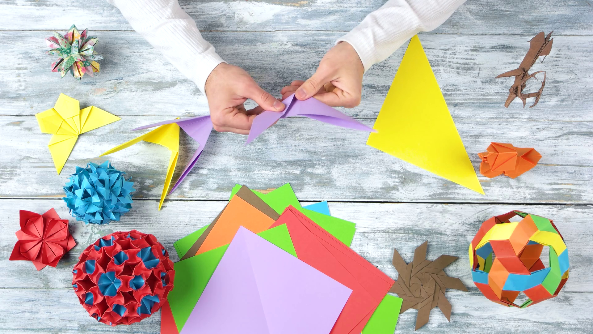 How To Make A Origami Person Hands Doing Origami Swallows Person Making Plane From Colorful Paper How To Fold A Super Easy And Quick Origami Birds