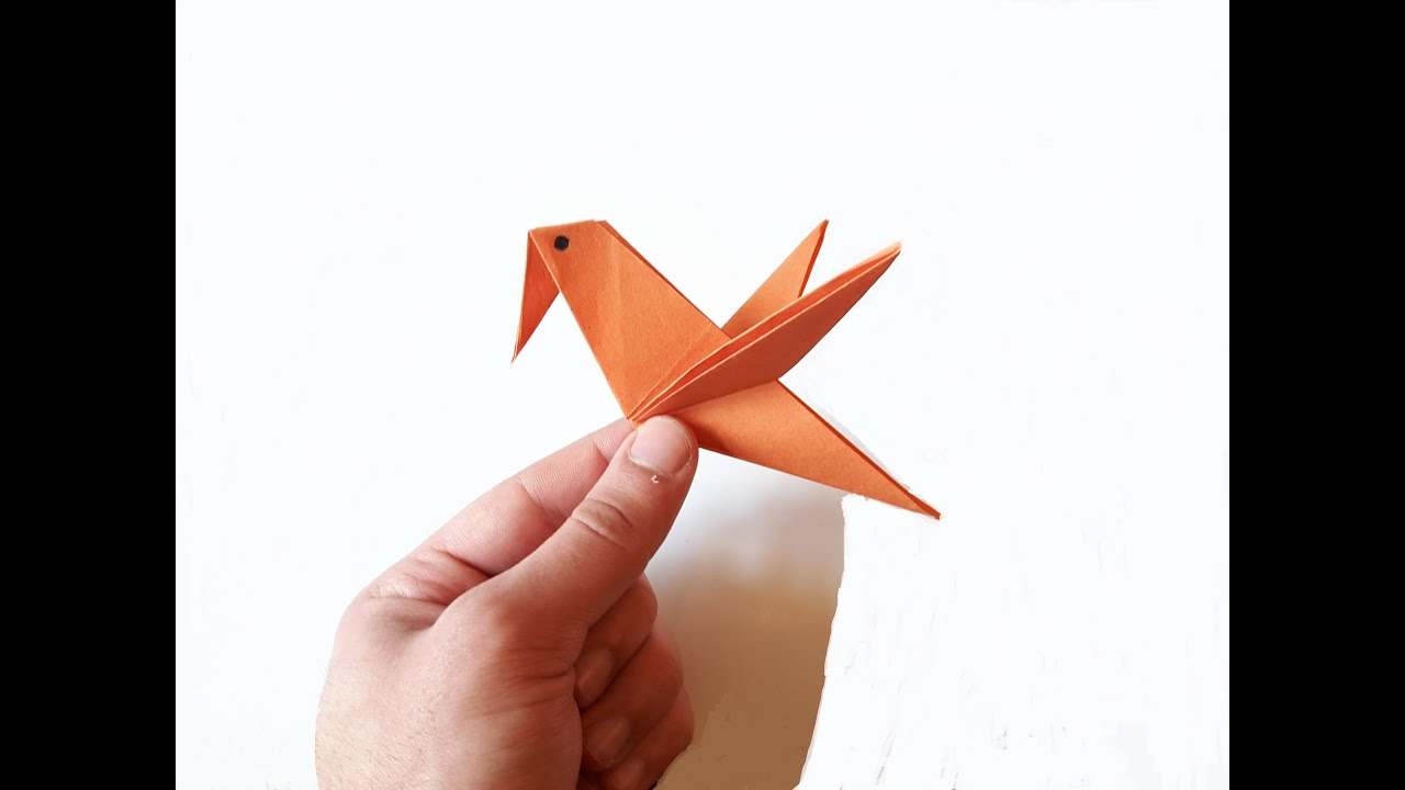 How To Make A Origami Person How To Make A Paper Bird Very Easy