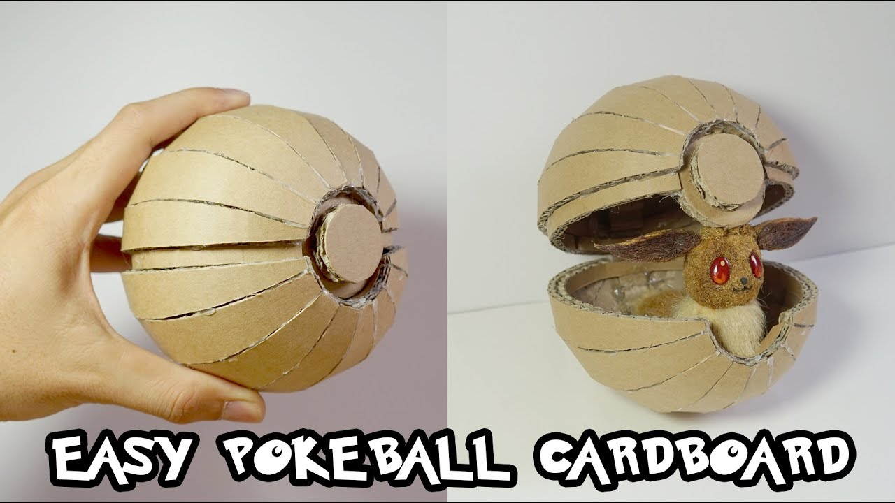 How To Make A Origami Pokeball That Opens Diy Easy Pokeball From Cardboard Henry Phm