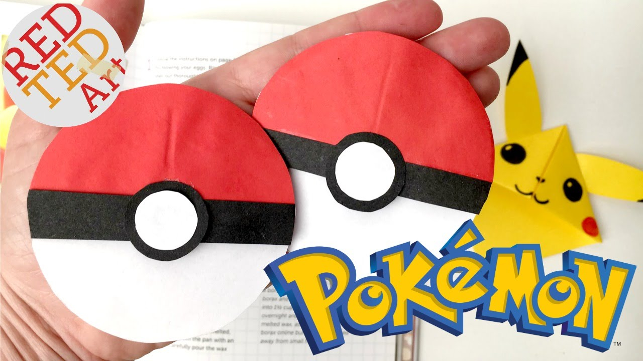 How To Make A Origami Pokeball That Opens Easy Pokeball Bookmark Pokemon Go Origami Paper Crafts Collab With Natasha Lee Pokeball Nails