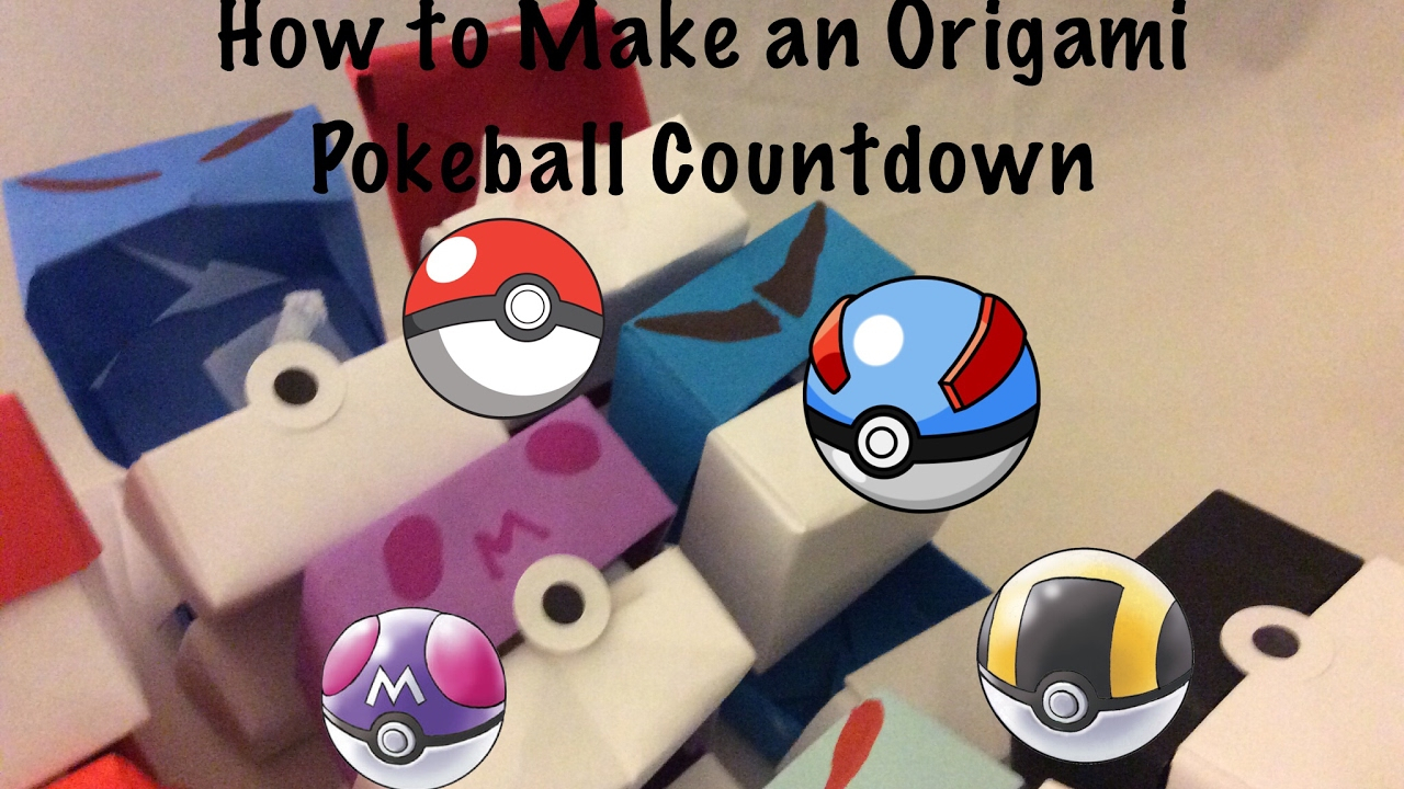 How To Make A Origami Pokeball That Opens How To Make An Origami Pokeball Countdown