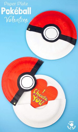 How To Make A Origami Pokeball That Opens Paper Plate Pokeball Craft Kids Craft Room