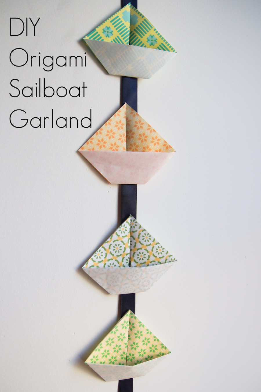How To Make A Origami Sailboat Diy Origami Sailboat Garland You Can Make With Your Kids