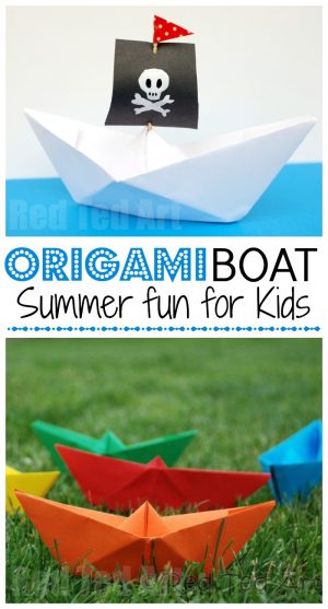How To Make A Origami Sailboat How To Make A Paper Boat Red Ted Art