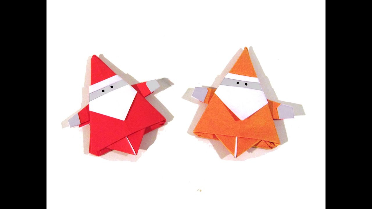 How To Make A Origami Santa Christmas Origami Santa Claus How To Make An Easy Origami Santa Claus