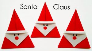 How To Make A Origami Santa Christmas Origami Santa Claus How To Make Santa Claus With Paper