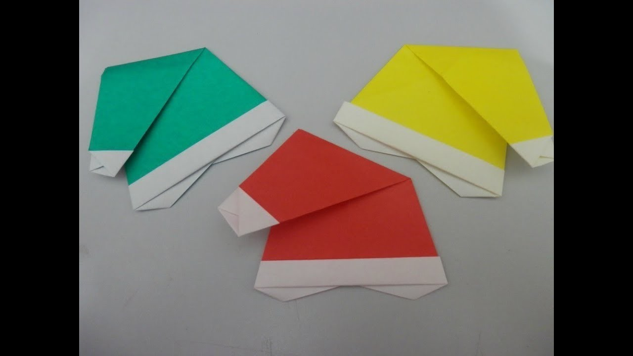 How To Make A Origami Santa How To Make Origami Santa Claus Cap