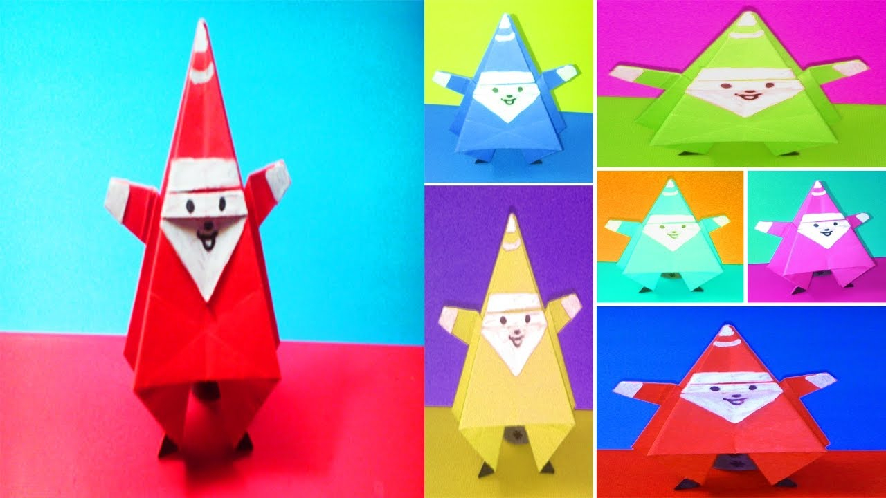 How To Make A Origami Santa How To Make Paper Santa Claus Paper Santa Easy Christmas Craft For Kids