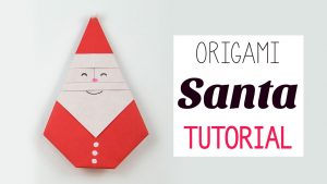 How To Make A Origami Santa Origami Santa Tutorial Christmas Diy Paper Kawaii
