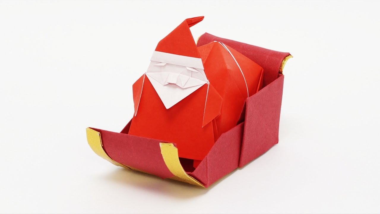 How To Make A Origami Santa Origami Santas Sleigh Jo Nakashima