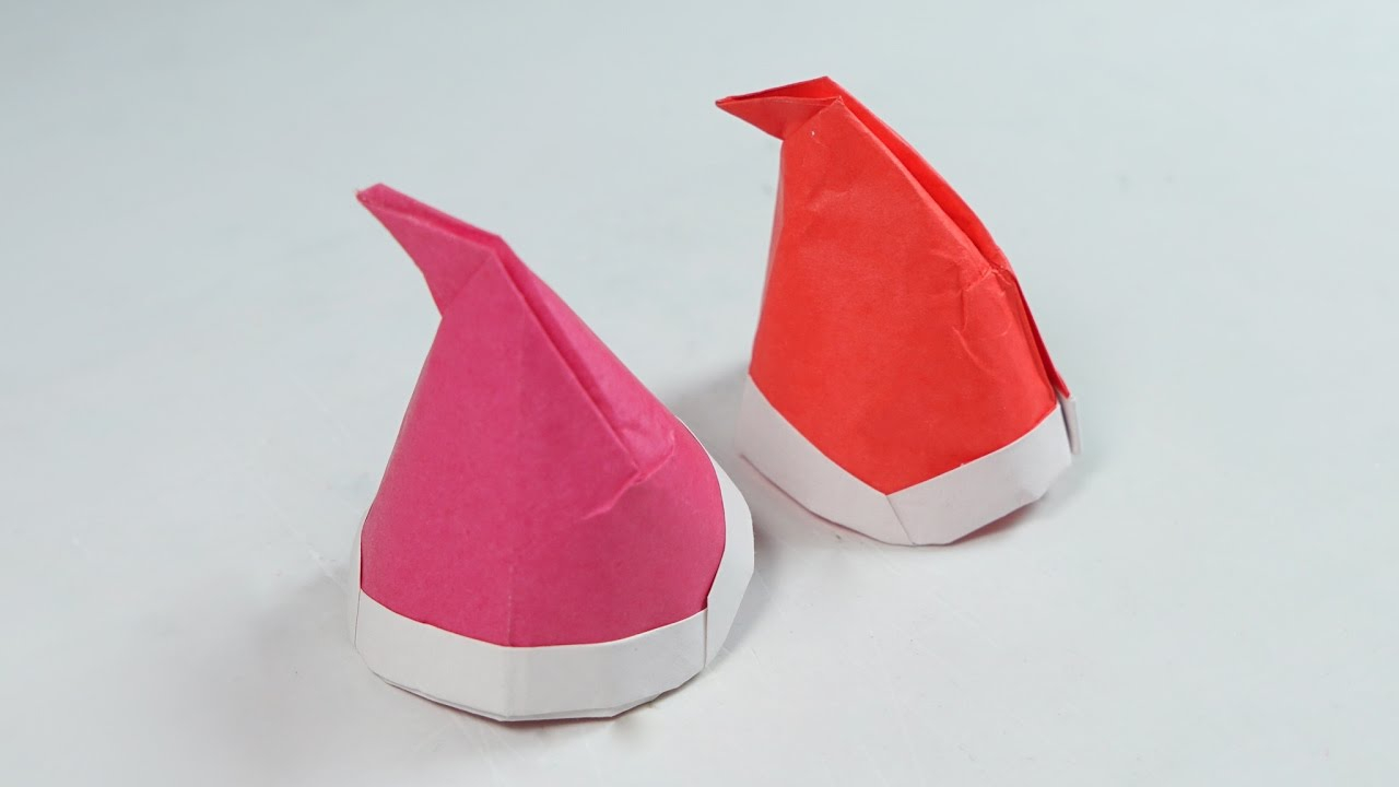 How To Make A Origami Santa Paper Hat Origami Santa Hat Tutorial Henry Phm