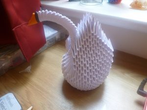 How To Make An Origami 3D Swan 3d Origami Swan Pot Atelier Ilyere