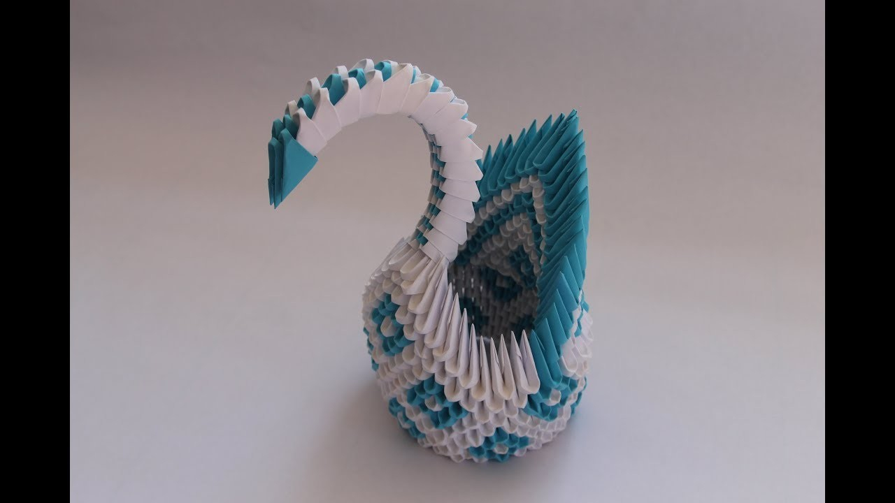 How To Make An Origami 3D Swan How To Make A 3d Origami Diamond Pattern Swan