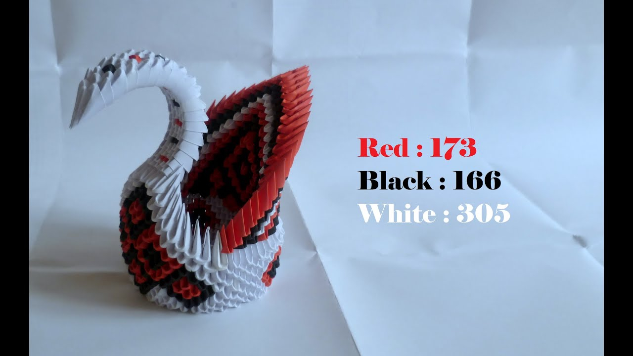 How To Make An Origami 3D Swan Origami 3d Tutorial Big Swan