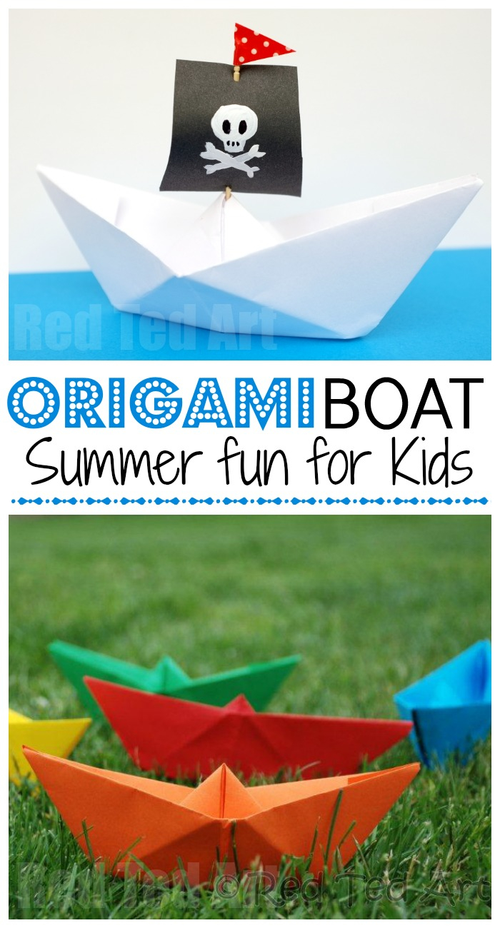 How To Make An Origami Boat Easy How To Make A Paper Boat Red Ted Art
