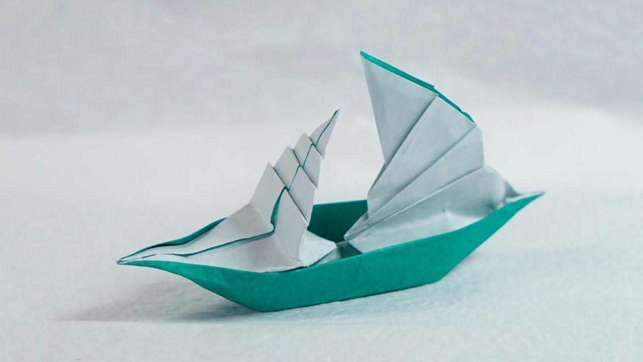 How To Make An Origami Boat Step By Step Paper Boat That Floats On Water Origami Sailing Boat Tutorial Henry Phm