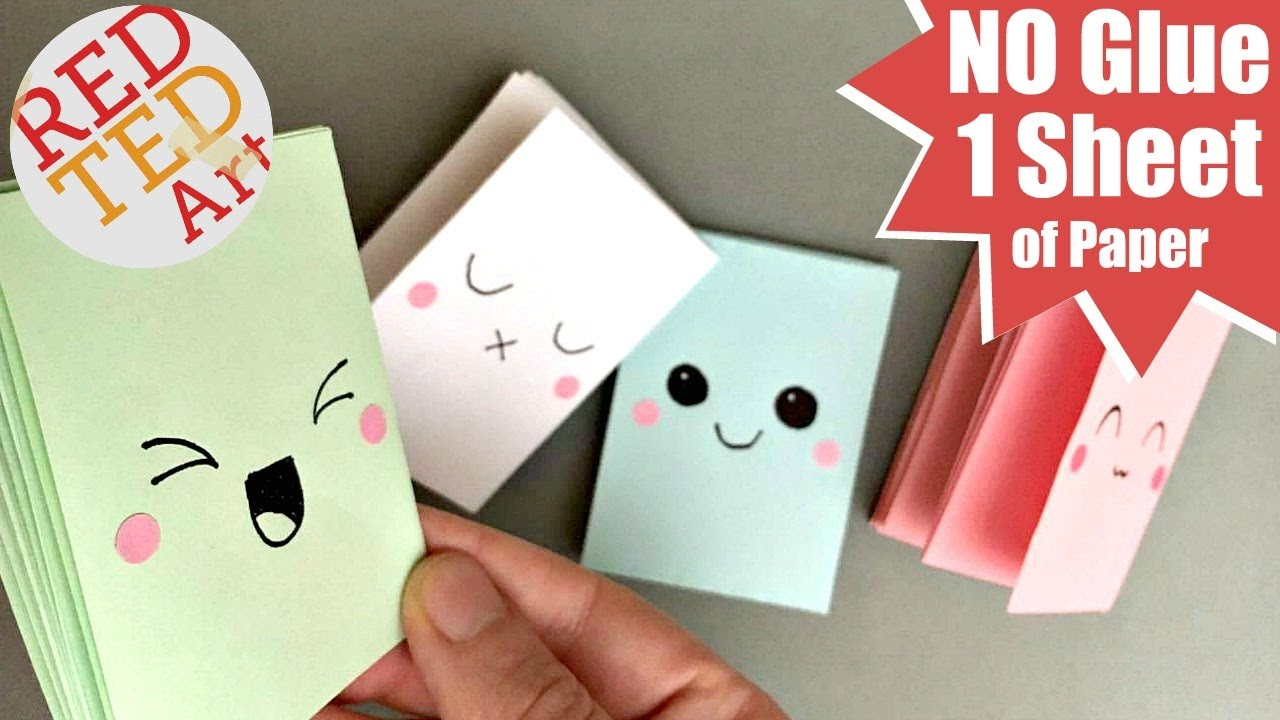How To Make An Origami Booklet Easy Mini Notebook From One Sheet Of Paper No Glue Mini Paper Book Diy Easy Paper Crafts