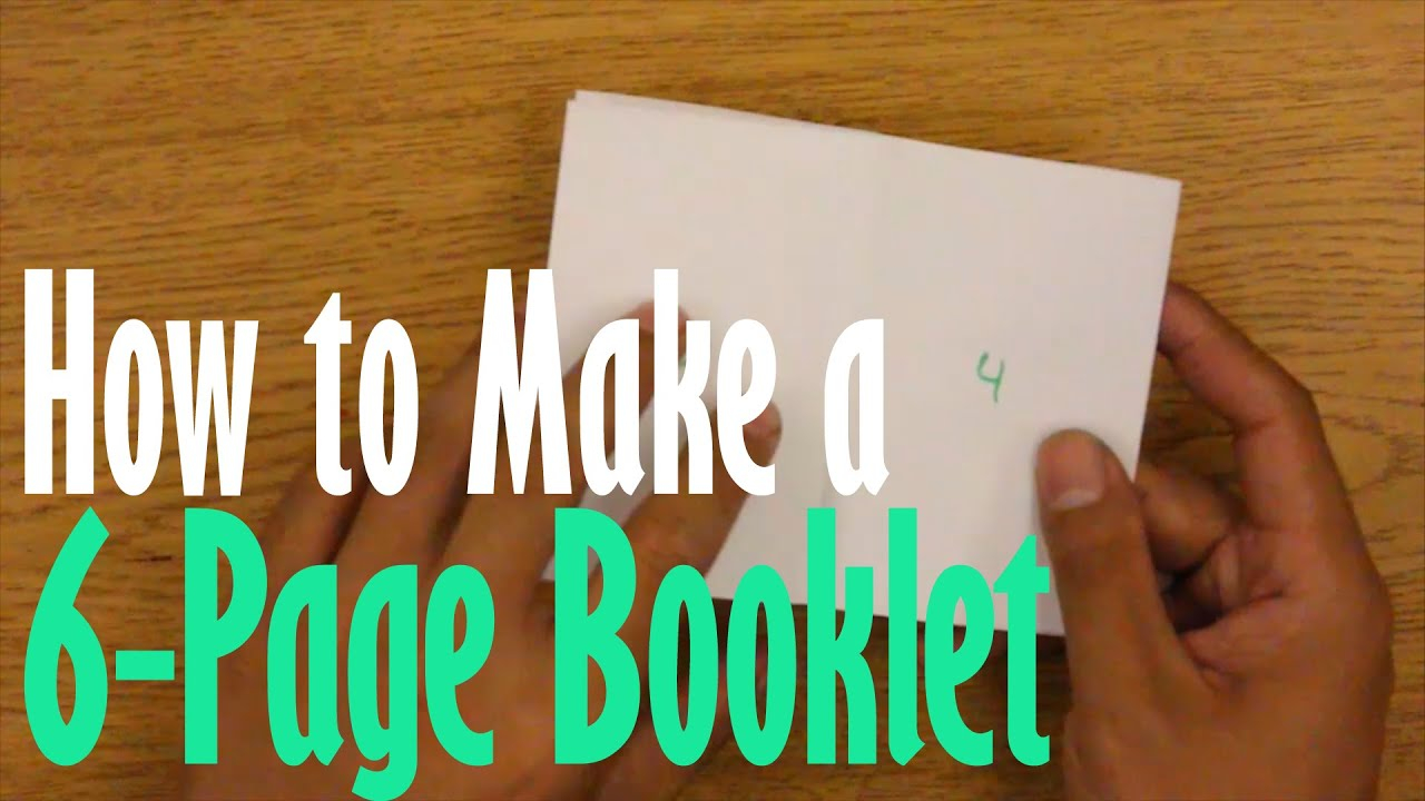 How To Make An Origami Booklet How To Make A 6 Page Booklet