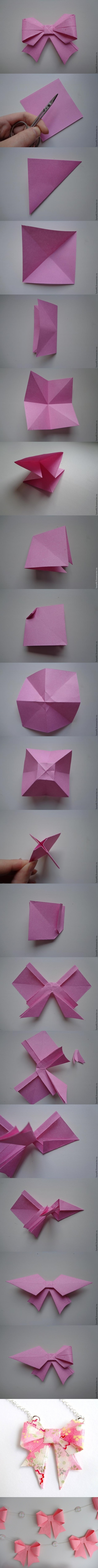 How To Make An Origami Bow Craftionary
