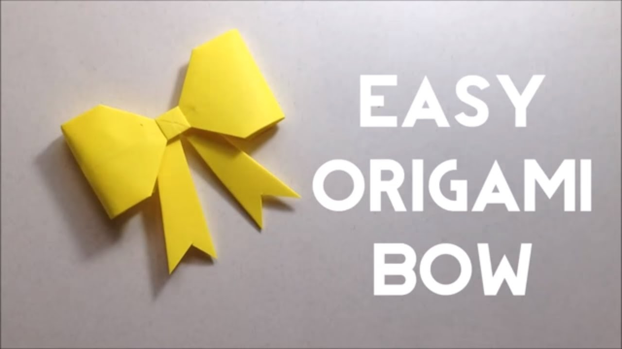 How To Make An Origami Bow Cute Paper Bow Origami Bow Tutorial Easy Steps For Beginners Diy Easy Origami